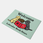 Labrador Welpen buchen Lover Door Mat Fußmatte (Schrägansicht)