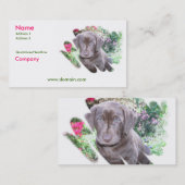 Labrador-Welpen-Geschäfts-Karte Visitenkarte (Vorne/Hinten)