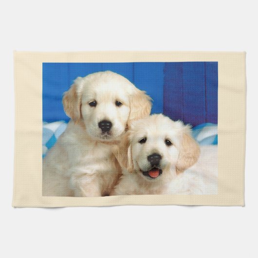 Labrador-Welpen Geschirrtuch (Horizontal)
