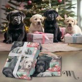 Labrador Welpen in 3 Farben Geschenkpapier