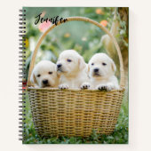 Labrador Welpen Personalisiertes Notebook Notizblock (Vorderseite)