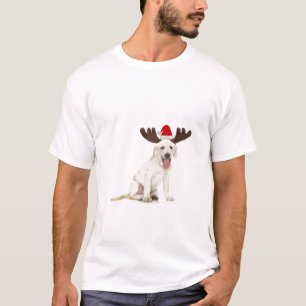 Labrador-Welpen-tragende Geweihe T-Shirt