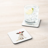 Labrador-Welpen-tragende Geweihe Untersetzer (Rechte Seite)