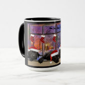 Labrador Welpen Weihnachten Tasse (Vorderseite Links)