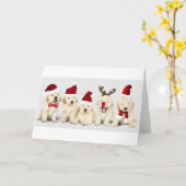 Labrador Welpen - Weihnachtskarte Karte (Gelbe Blume)