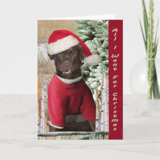 Labrador Will zwei Vorderzähne Feiertagskarte