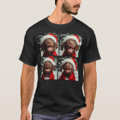 Labrador With Santa Hat Christmas Chocolate Lab Pu T-Shirt (Vorderseite)