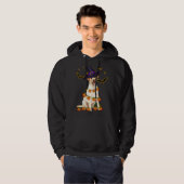 Labrador Wizard Hat Tree Lights Pumpkin Party Hall Hoodie (Vorne ganz)