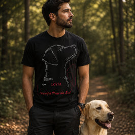 Labrador-Wortkunst | Treue in jeder Zeile T-Shirt
