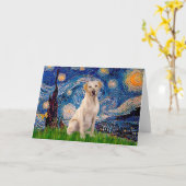 Labrador (Y7) - Starry Night Karte (Gelbe Blume)