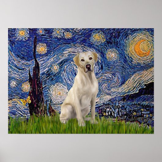 Labrador (Y7) - Starry Night Poster (Vorne)