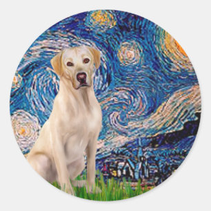Labrador (Y7) - Starry Night Runder Aufkleber