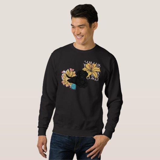 Labrador Yellow Floral Sweatshirt (Vorne ganz)
