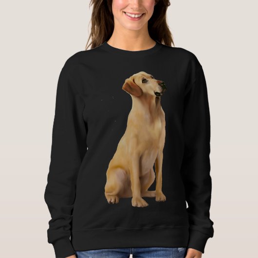 Labrador Yellow Looking Up Sweatshirt (Vorderseite)