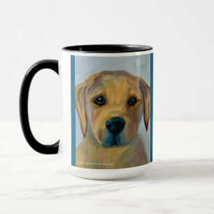 Labrador Yellow Pup   Zwei-Tonen-Tasse, 15 oz Tasse