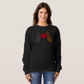 Labrador-Zwillinge mit Liebe Sweatshirt (Vorne ganz)