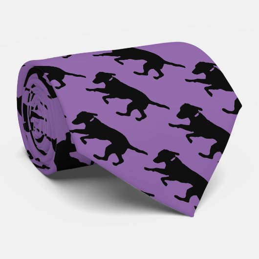 Labradordruck der Krawatte der Männer playful (Gerollt)