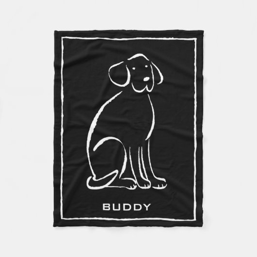 Labradore Kunst-Auswahl-Farbe, addieren Namen Fleecedecke (Vorderseite)