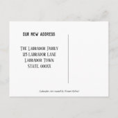 Labradoren im Garten Neue Adresse Ankündigungspostkarte (Rückseite)