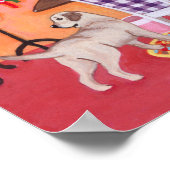 Labradoren in der Nähraummalerei der Mama Poster (Ecke)