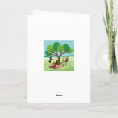 Labradoren und Happy Tree Card Karte (Rückseite)