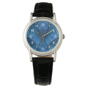 Labradorit-Edelsteine Blau Elegant Armbanduhr