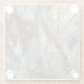 Labradorit-GlasUntersetzer - Imitat-Kristallblick Glasuntersetzer (Rückseite)