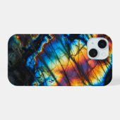 Labradorit Regenbogen Flash iPhone 15 Hülle (Rückseite (Horizontal))