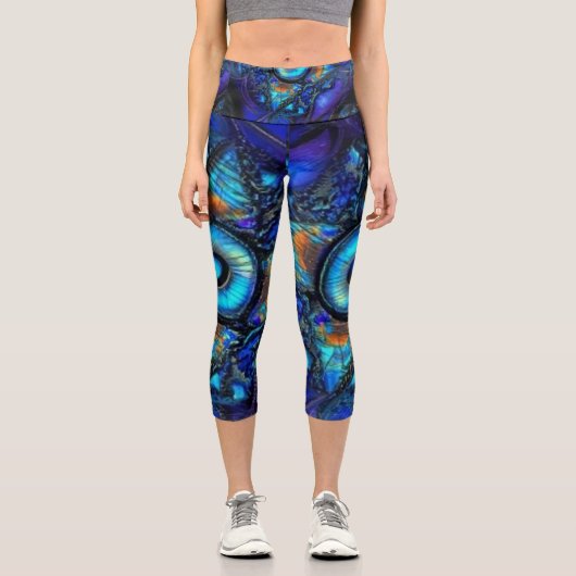 Labradoritblüte2 Capri Leggings (Vorderseite)