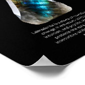 Labradorite Crystal Stone Bedeutung Poster (Ecke)