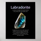 Labradorite Crystal Stone Bedeutung Poster (Vorne)