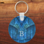 Labradoritgemische Monogramm-Schlüsselanhänger Schlüsselanhänger (Rückseite)