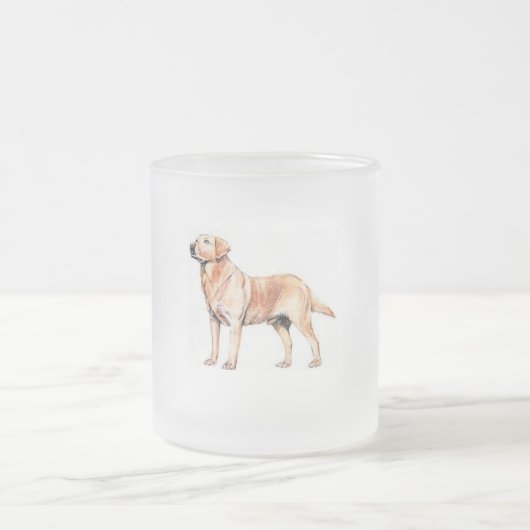 Labradormattierte GlasTasse Mattglastasse (Mittel)