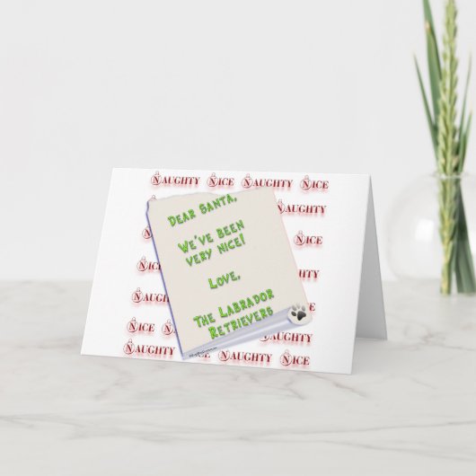 Labradorplural Feiertagskarte (Vorderseite)