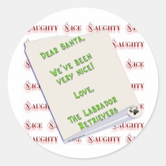 Labradorplural Runder Aufkleber (Vorderseite)