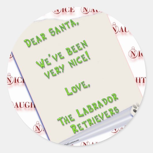 Labradorplural Runder Aufkleber (Vorderseite)