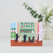 Labradorpuppen Postkarte (Stehend Vorderseite)