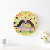 LabradorRomance Valentine Große Wanduhr (Zuhause)