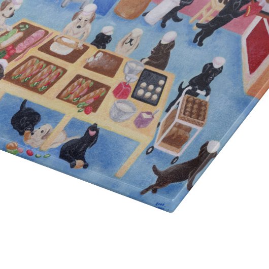 Labradors Bäckerei Schneidebrett (Ecke)