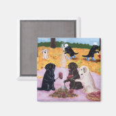 Labradors Herbstspass Magnet (Vorderseite/Rückseite)