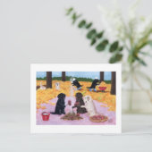 Labradors Herbstspass Postkarte (Stehend Vorderseite)