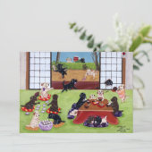 Labradors Party Einladungen neuen Jahres Tages (Stehend Vorderseite)