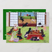 Labradors Party Einladungen neuen Jahres Tages (Vorne/Hinten)