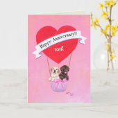 Labradors zum 10. Hochzeitstag Karte (Gelbe Blume)