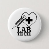 LABRADORtech-HERZ-SPRITZE-LOGO - Button (Vorderseite)