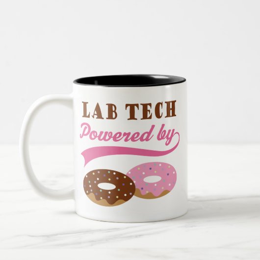 Labradortech-lustiges Geschenk Zweifarbige Tasse (Links)