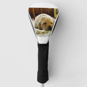 Labradorwelpe des Gelbs 2 Golf Headcover