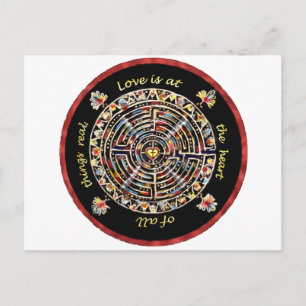 Labrynth-"Liebe ist das Herz aller Dinge" Postkarte