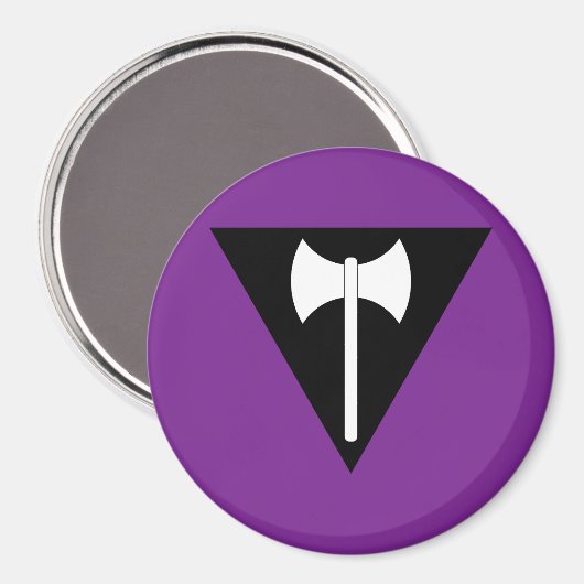 Labrys Lesbian Flag Magnet (Vorderseite/Rückseite)