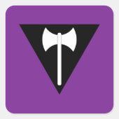 Labrys Lesbian Flag Quadratischer Aufkleber (Vorderseite)